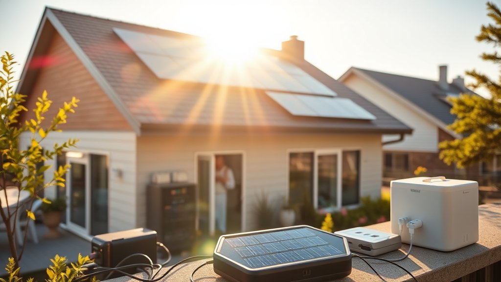 Energie besparen thuis met zonne-energie en slimme batterijen